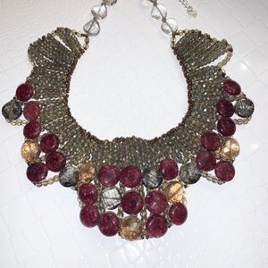 Handmade Crystal bead Statement Necklace